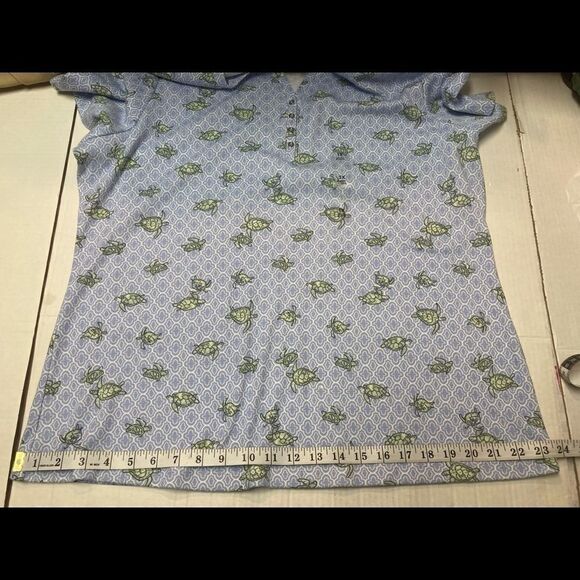 KAREN SCOTT, women’s turtle design top, blue&green - Picture 6 of 9